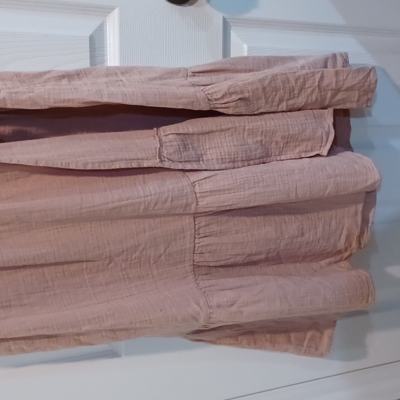 NWT Universal Thread Med "pink" cotton wrap midi dress - Picture 6 of 10